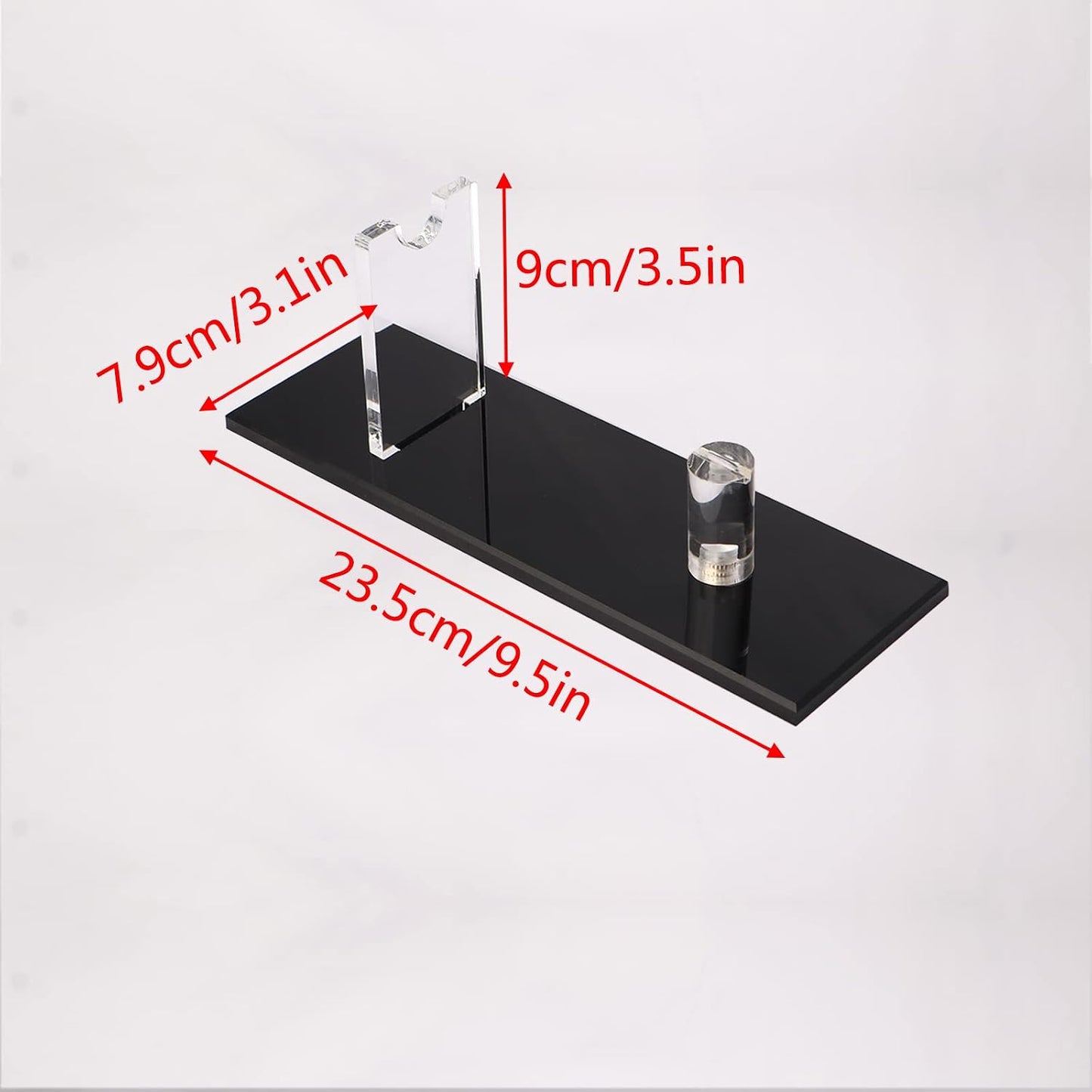 Soporte acrílico cuchillos escritorio set 2 negro