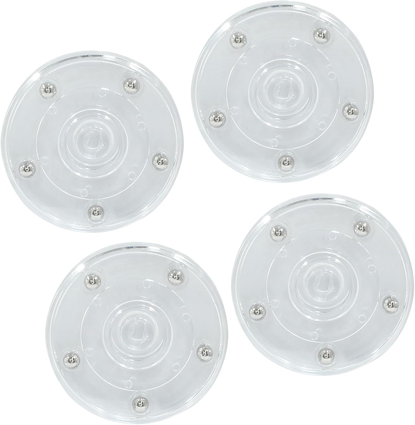 4 Platos Giratorios Acrílicos 3" Base Giratoria Mesa