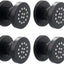Cabezal ducha redondo latón 2" masaje spa 4pzas negro mate