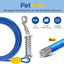 Cable amarre perros 10ft con resorte estaca 16pulg
