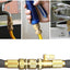 Manguera jardín conector rápido adaptador macho latón 3/4pulg