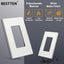 Placa interruptor blanco mate 4.69x2.91" decoradora