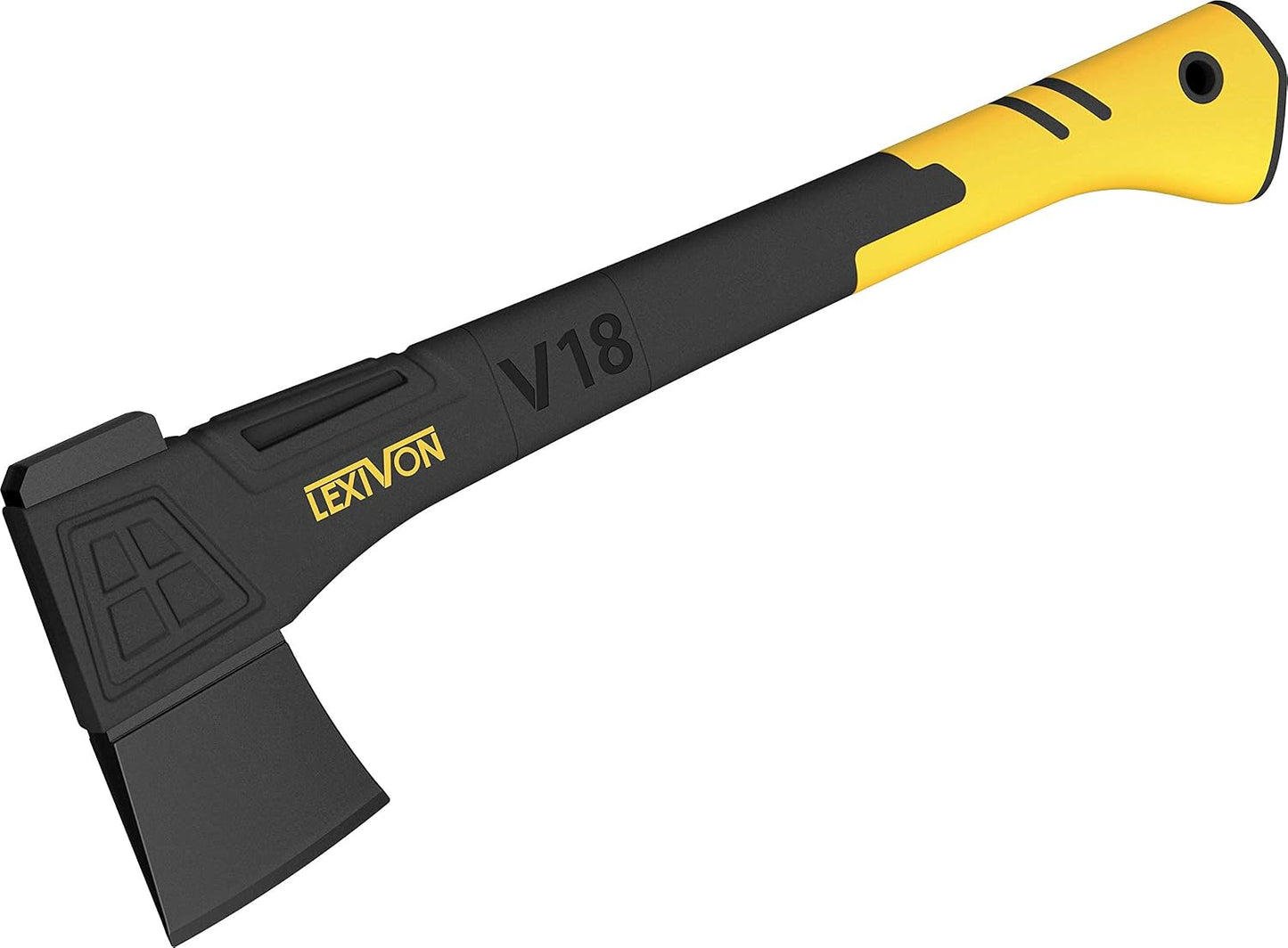 Hacha 18pulg mango fibra vidrio TPR ergonómico con funda