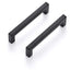 30 Manijas cocina cuadradas negro mate 5pulg