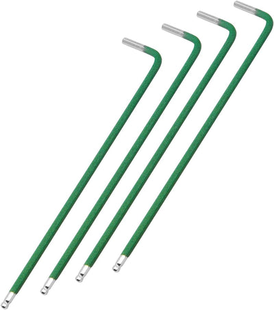 Llave hexagonal bola 0.098" acero S2 4 Pzas verde