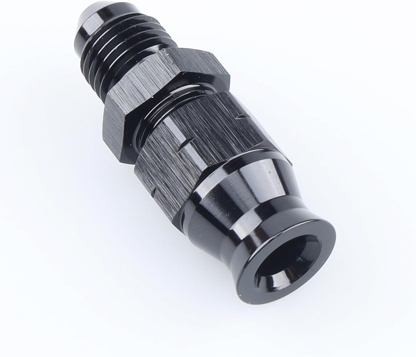Adaptador compresión aluminio 1/4 macho negro