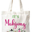 Bolsa canvas reutilizable para mujer con regalo mahjong