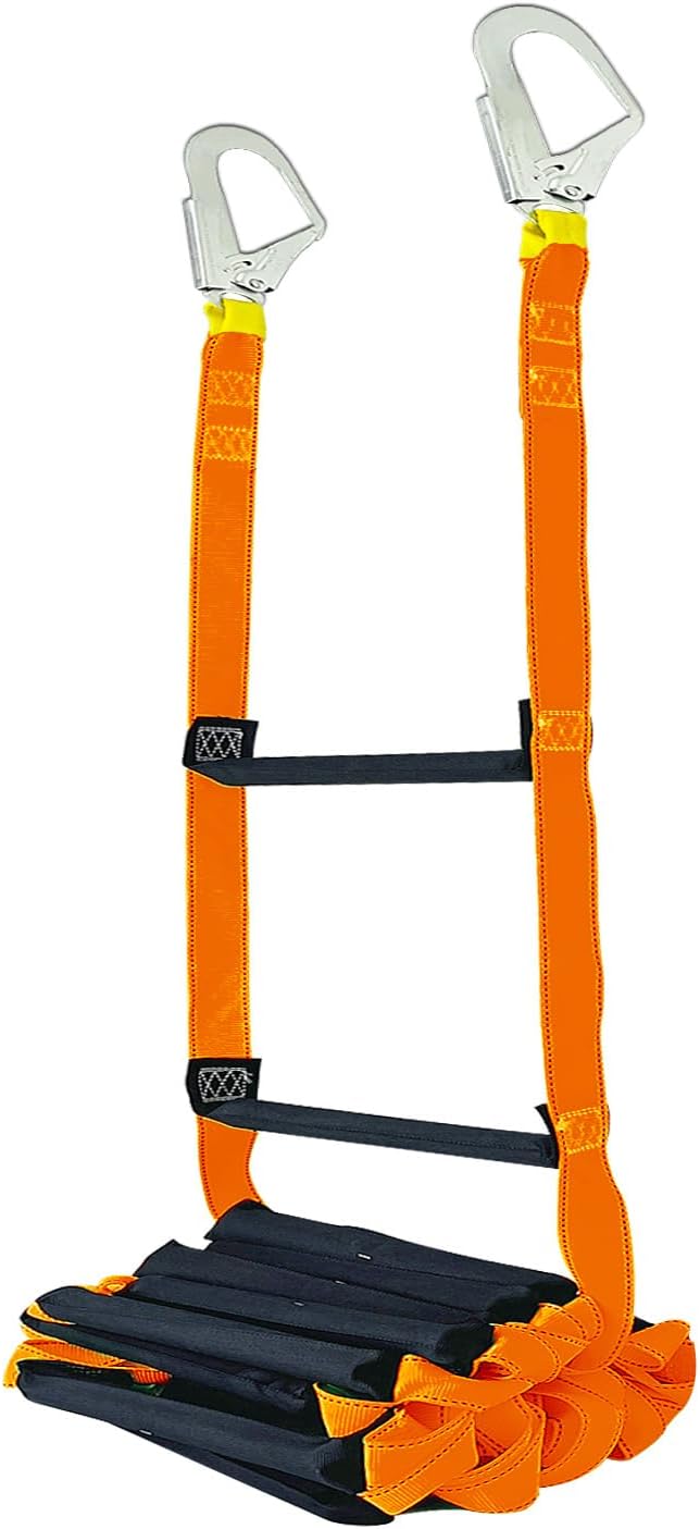 Escalera de emergencia 16.7ft con 2 ganchos para 2-3 pisos