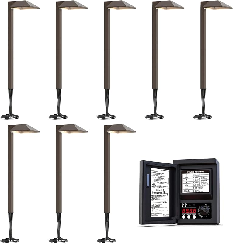 Pack 8 luces LED bajo voltaje con transformador 120W