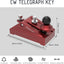 Llave código morse aluminio gris ajustable rojo