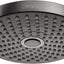 Cabezal ducha 7" 2 pulverizadores cromo negro cepillado