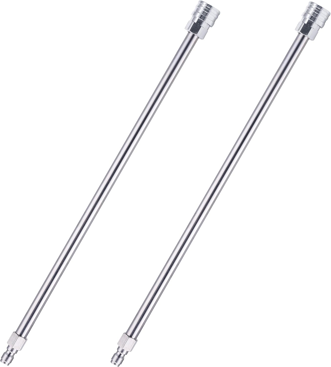 Lanza acero inox 17" conexión rápida 1/4" set 2