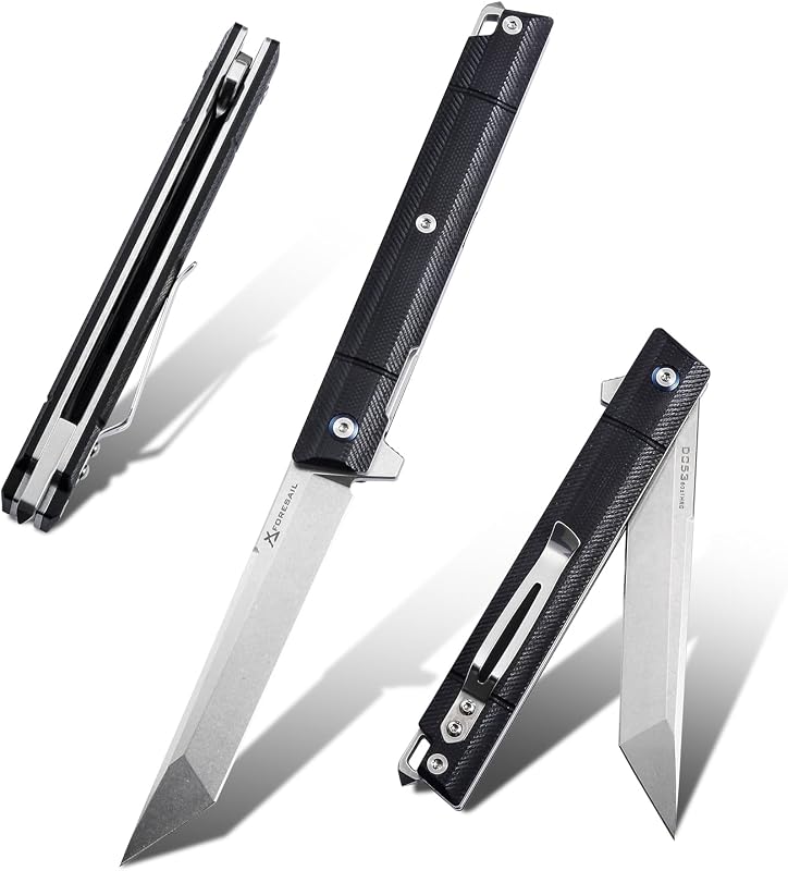 Navaja plegable acero DC53 mango G10 con clip