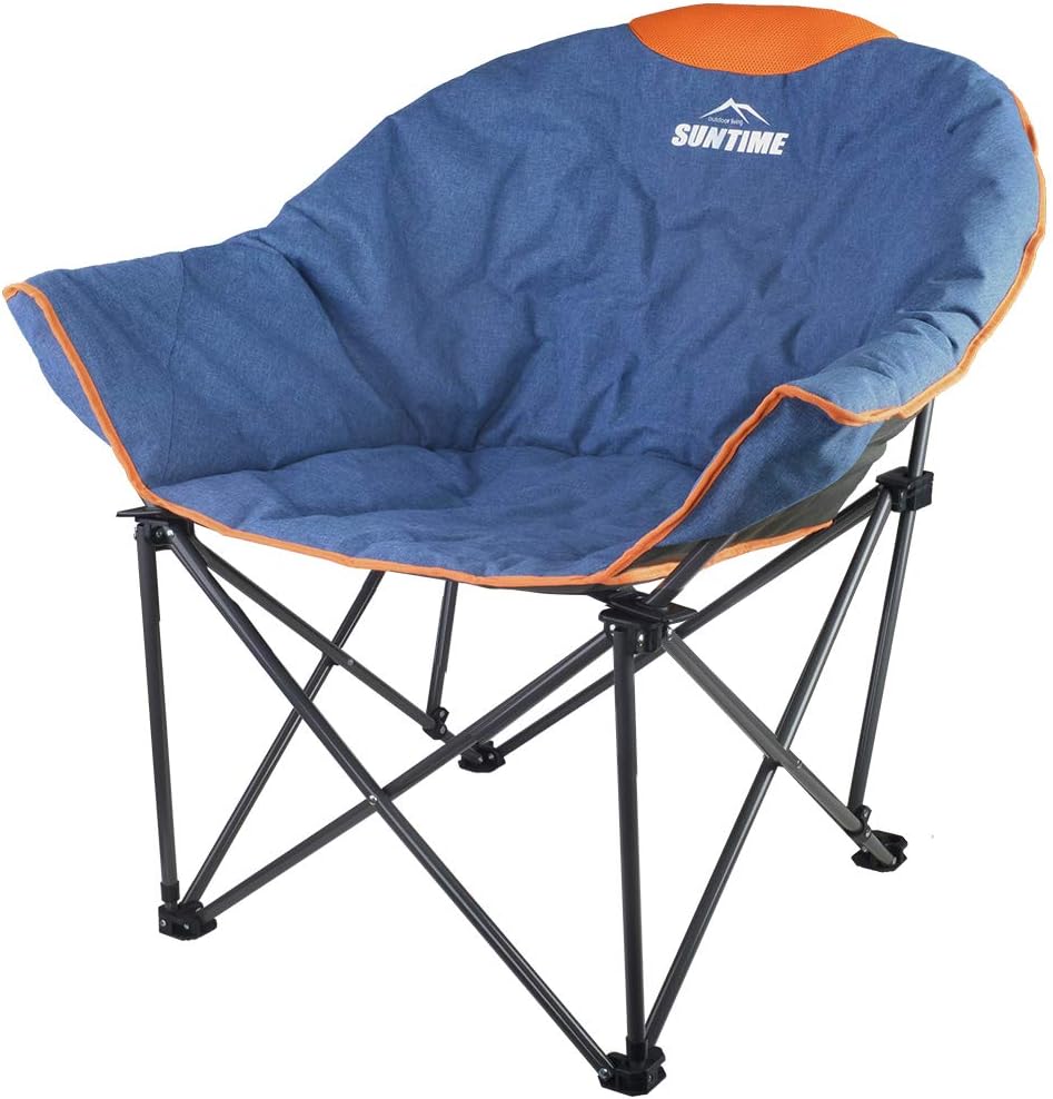 Silla plegable acolchada gran tamaño para camping y ocio