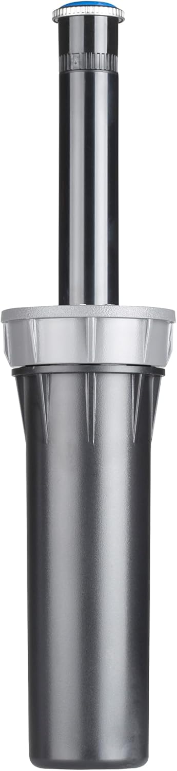 Cuerpo aspersor 4 pulg comp 40 PSI para riego césped tapa gris