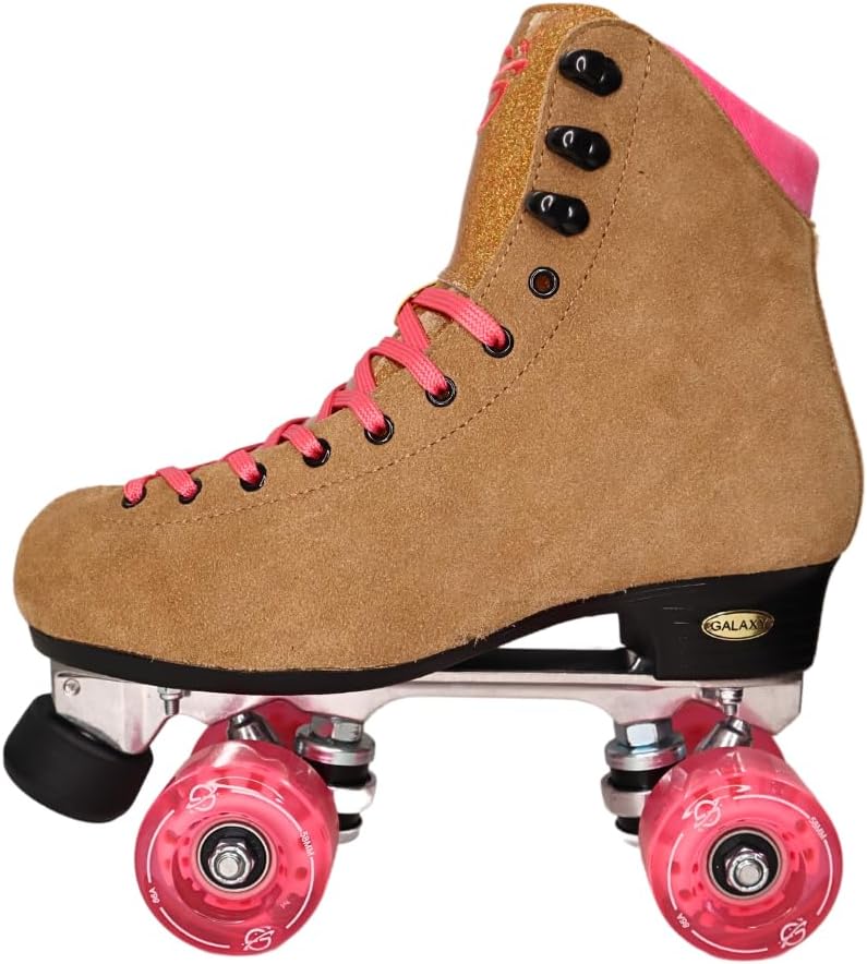 Patines gamuza con luz LED mujer interiores
