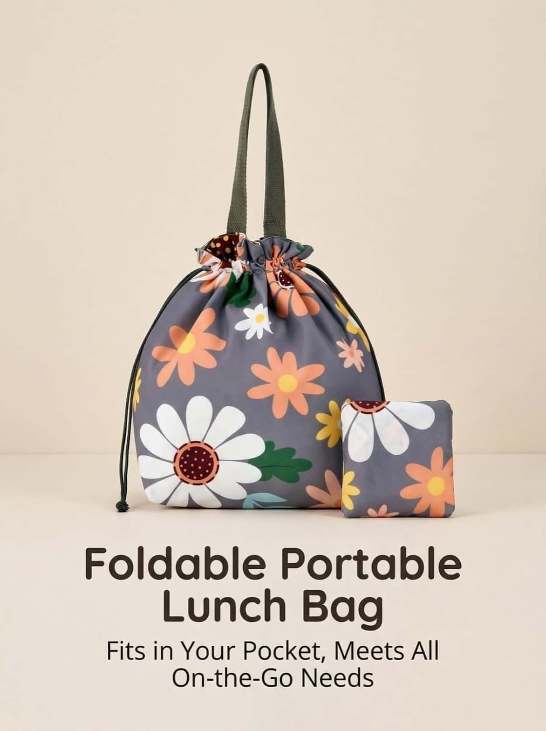 Bolsa almuerzo doble asa aislada para mujer 2 cajas Bento