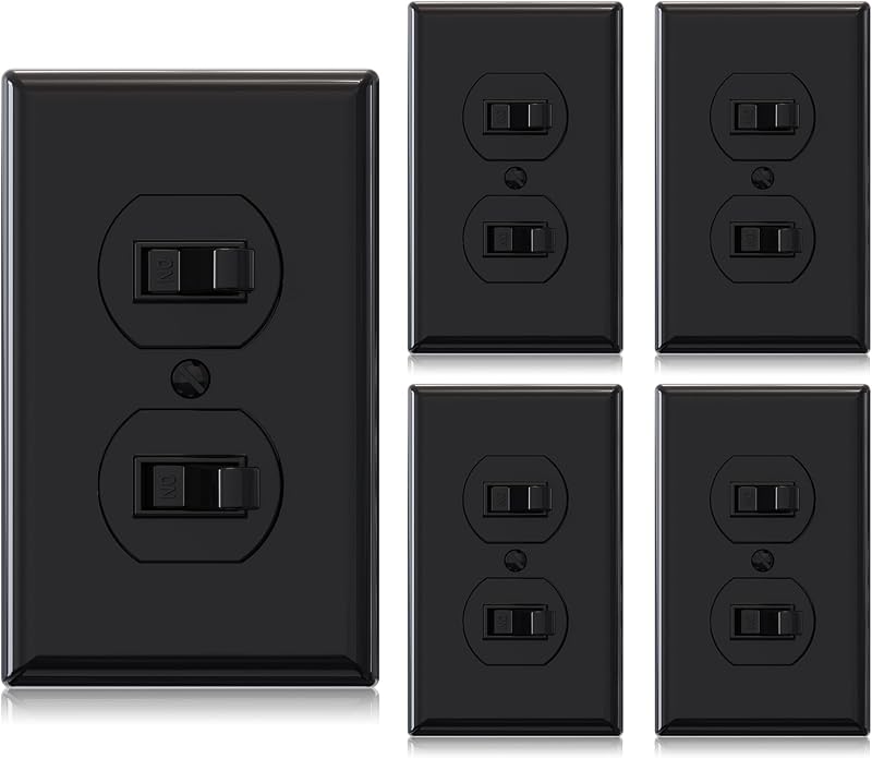 5 Interruptor luz basculante unipolar doble palanca 15A UL