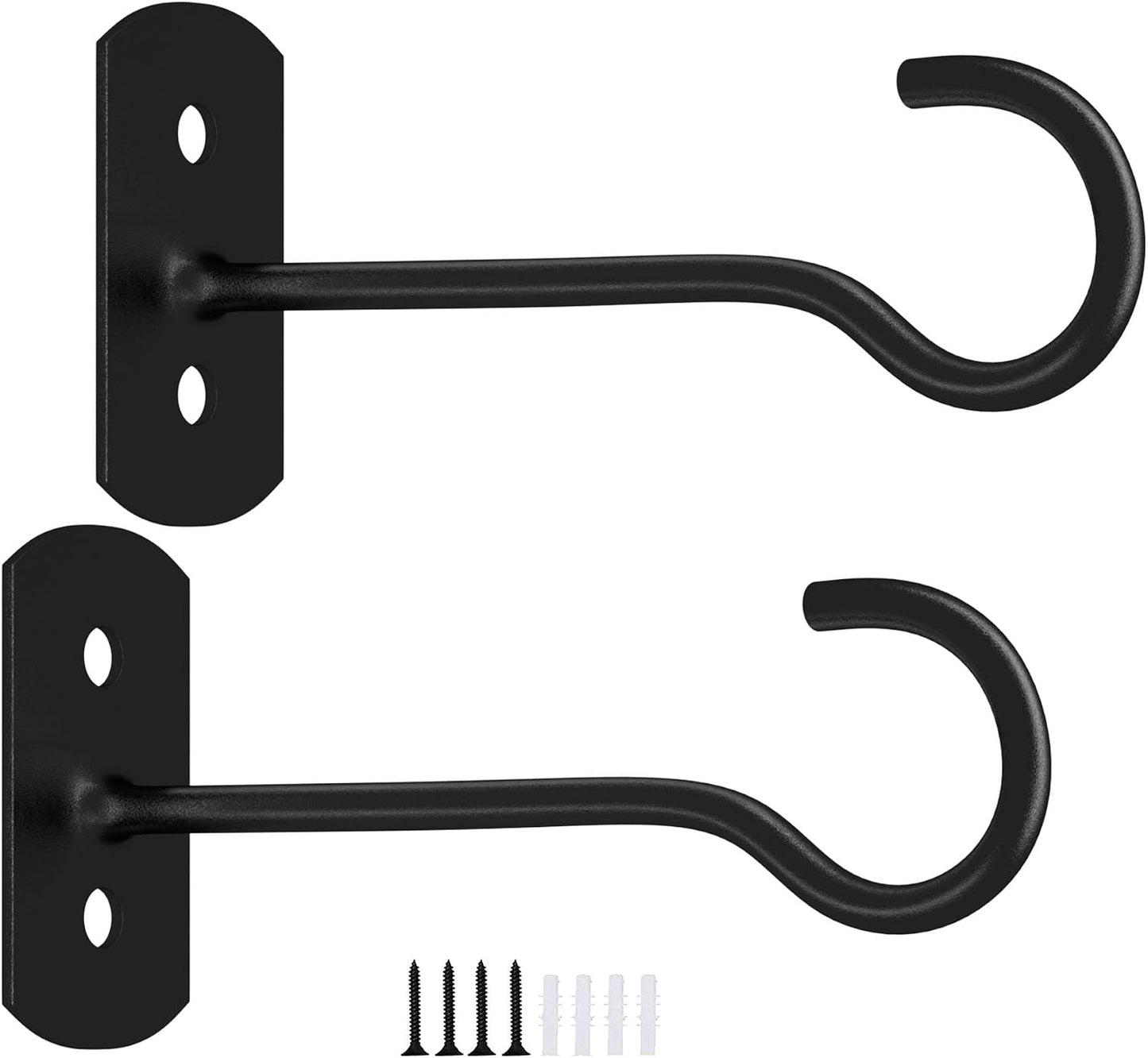 Ganchos colgantes para plantas 6pulg pack 2 color negro