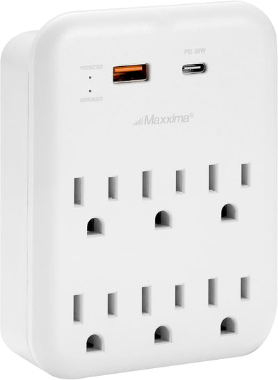 Adaptador enchufe USB-A USB-C 1200J 3.1A QC3.0 20W