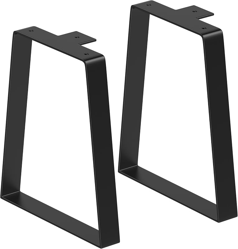 Patas mesa metal 12" trapezoidales set 2 resistentes