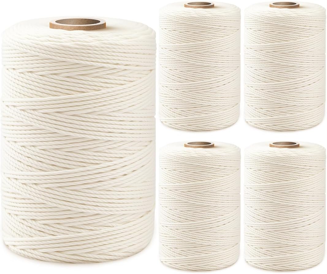 Cordel carnicero algodón 2mm 600pies 5pzas cocina manualidades