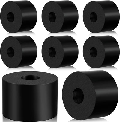 8 Arandelas Neopreno 1 1/2x1/2x1pulg Antivibración Negro