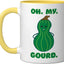 Taza Cerámica Oh My Gourd Amarillo/Blanco