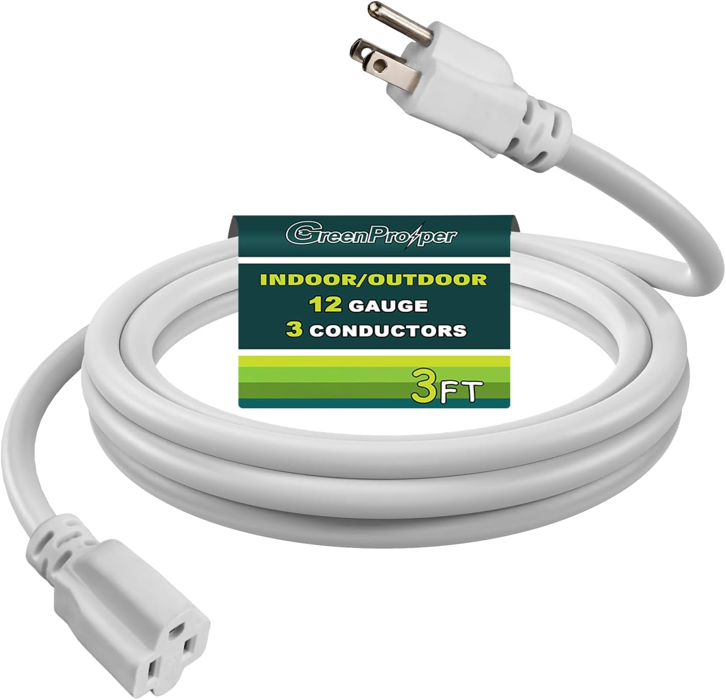 Cable extensión 3 pies exterior ignífugo 15A 1875W