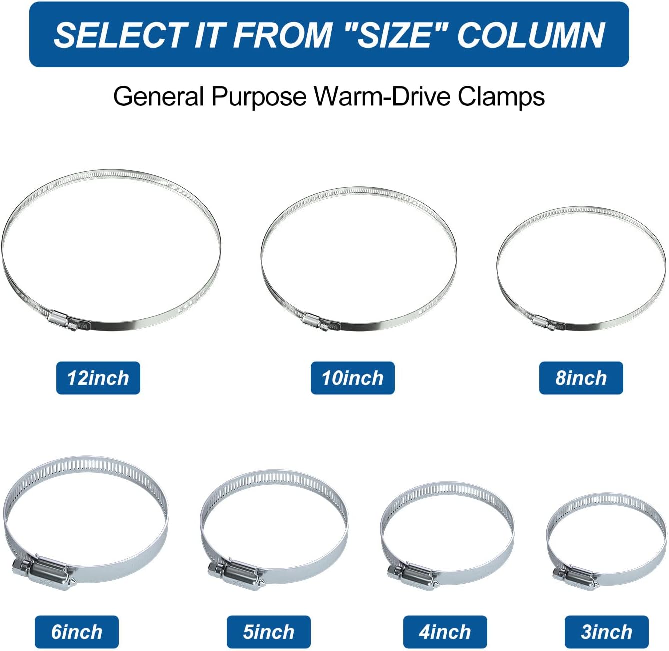 6 Abrazaderas Manguera Acero Inox 6pulg Ajustables