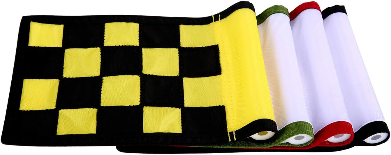 Bandera golf entrenamiento cuadros 8.7x6" set 4