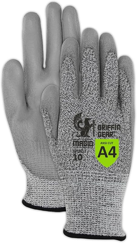 Guantes trabajo poliuretano ANSI A4 24 pares talla 10/XL