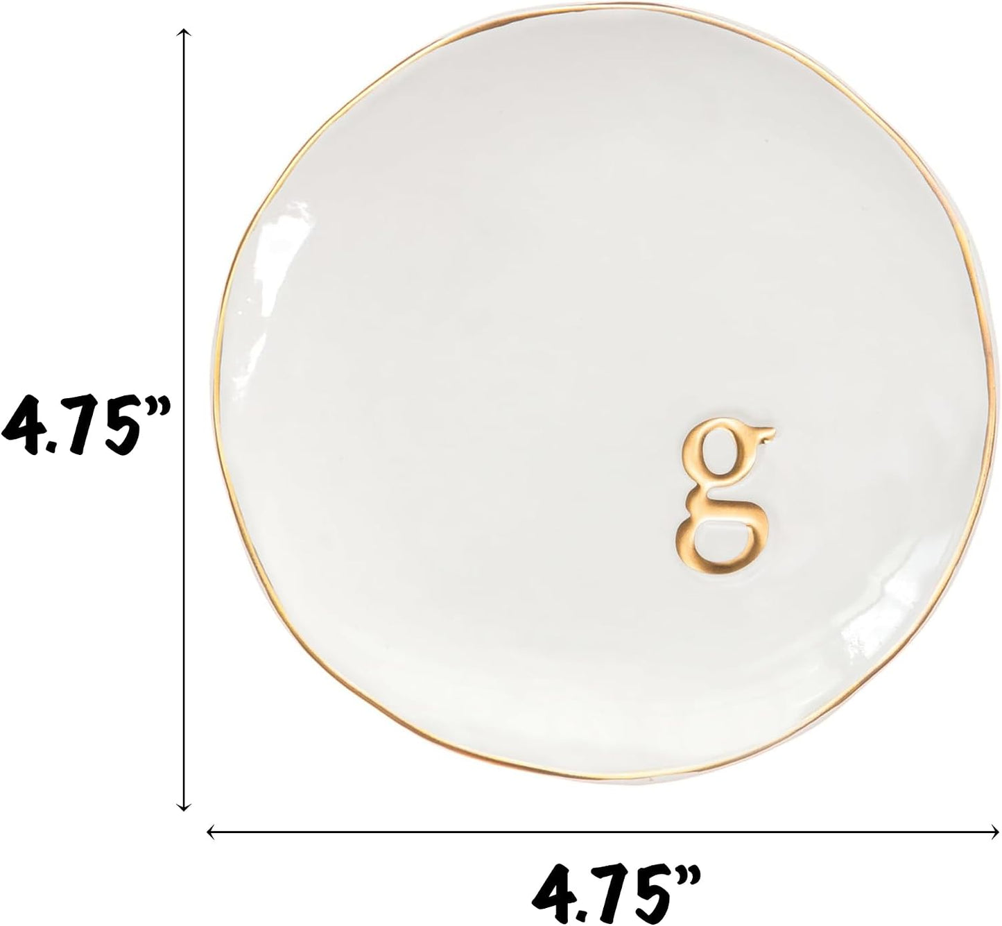 Bandeja cerámica para joyas anillos aretes 4.75"