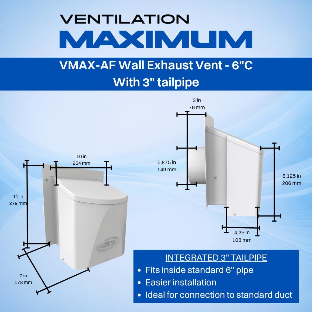 Cubierta ventilación 6pulg acero galvanizado secadora baño