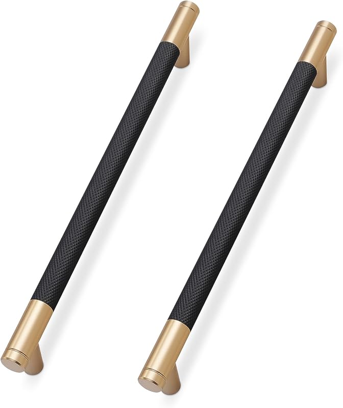 30 Tiradores Gabinete Negro Mate Bronce Champán 6.25"