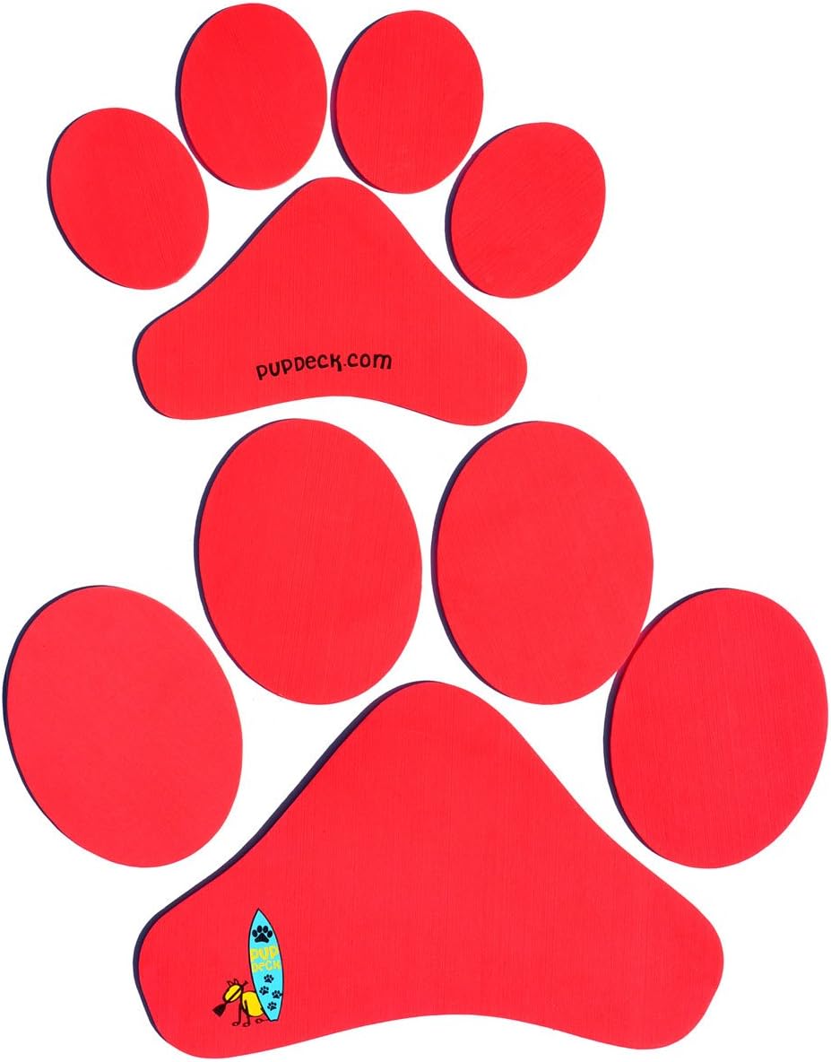 Palo de paddle para perros SUP con diseño de huellas