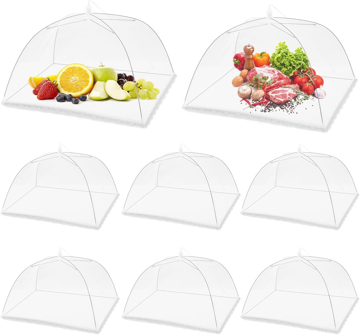 8 Cubiertas Plegables Malla 17x17pulg Exteriores