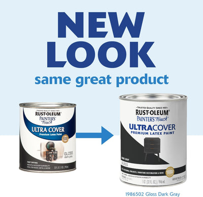 Pintura látex gris oscuro brillante 1qt