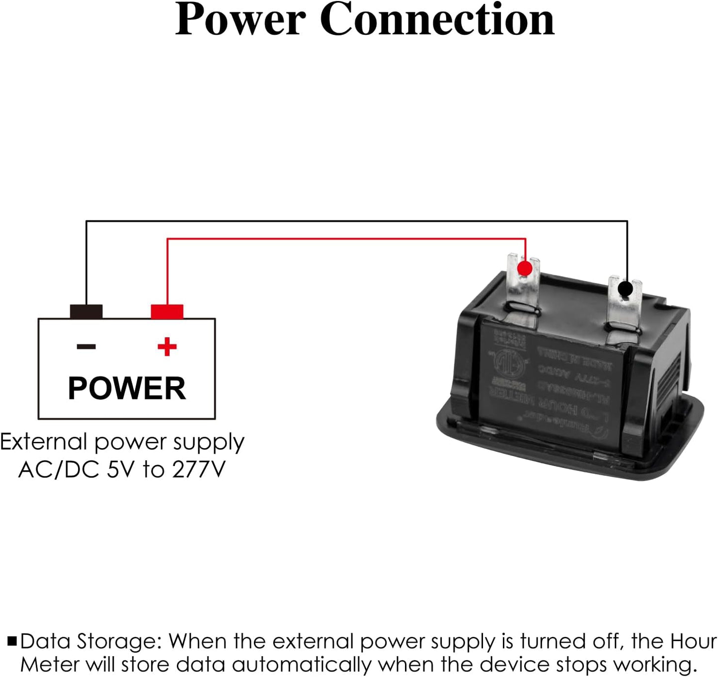 Kit medidor horas LCD digital AC/DC 5V a 277V