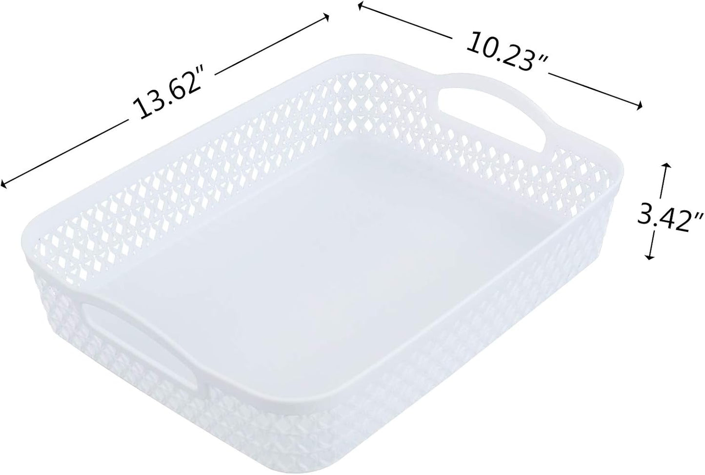 Cestas A4 papel blanco set 6 organiz. plástico