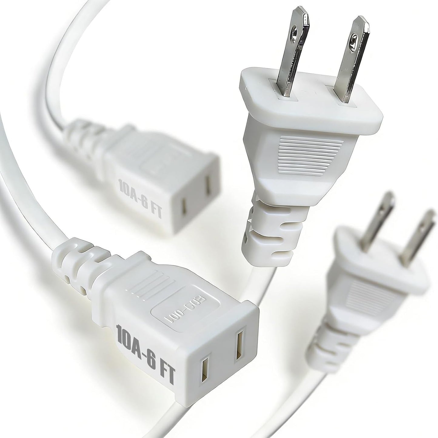 2 Cables Extensión 6ft 10A para Luces Navideñas