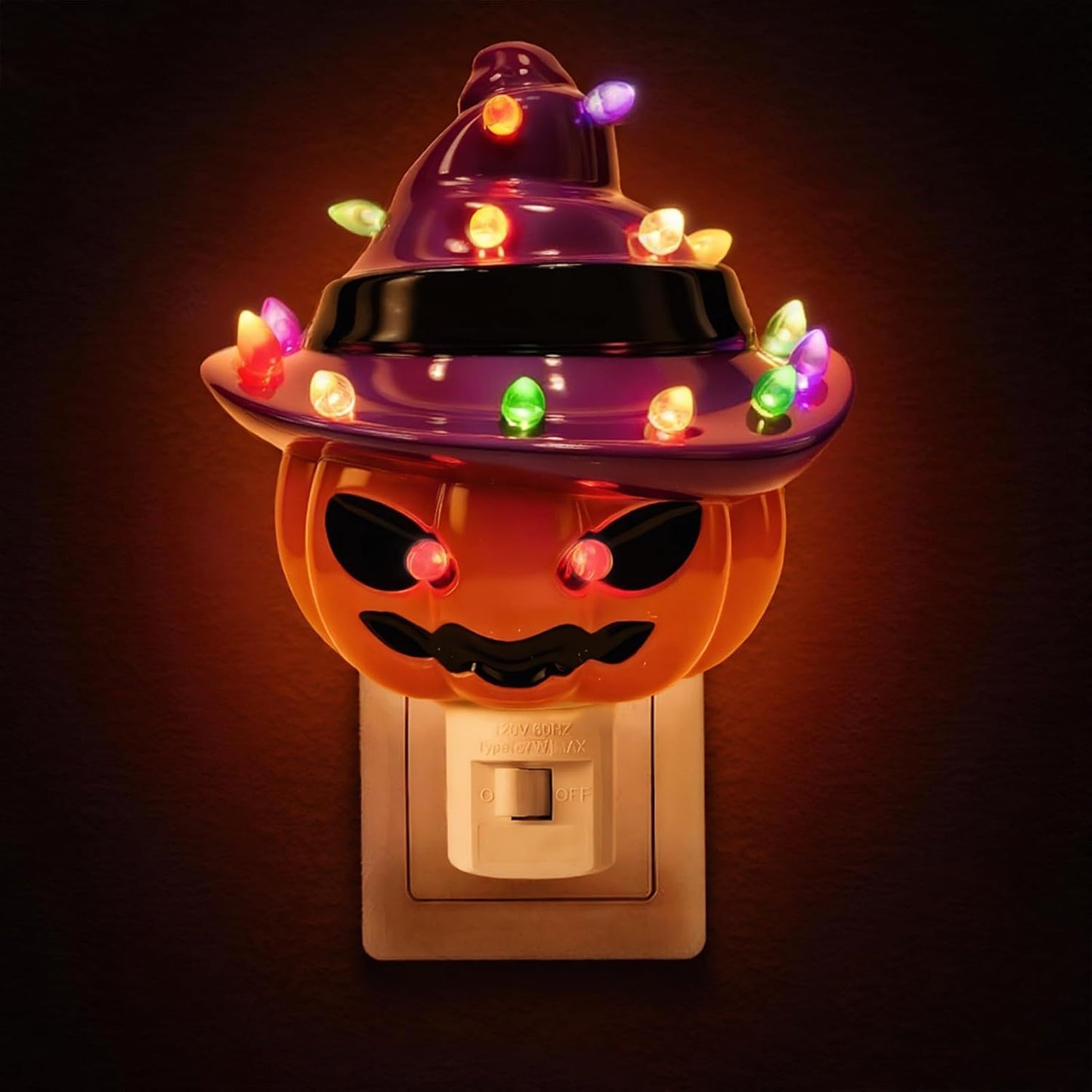 Luz nocturna halloween vintage con 17 bombillas