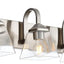 Lámpara baño 3 luces níquel cepillado vidrio transparente
