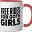 Taza Cerámica para Chicas Góticas Roja/Blanca