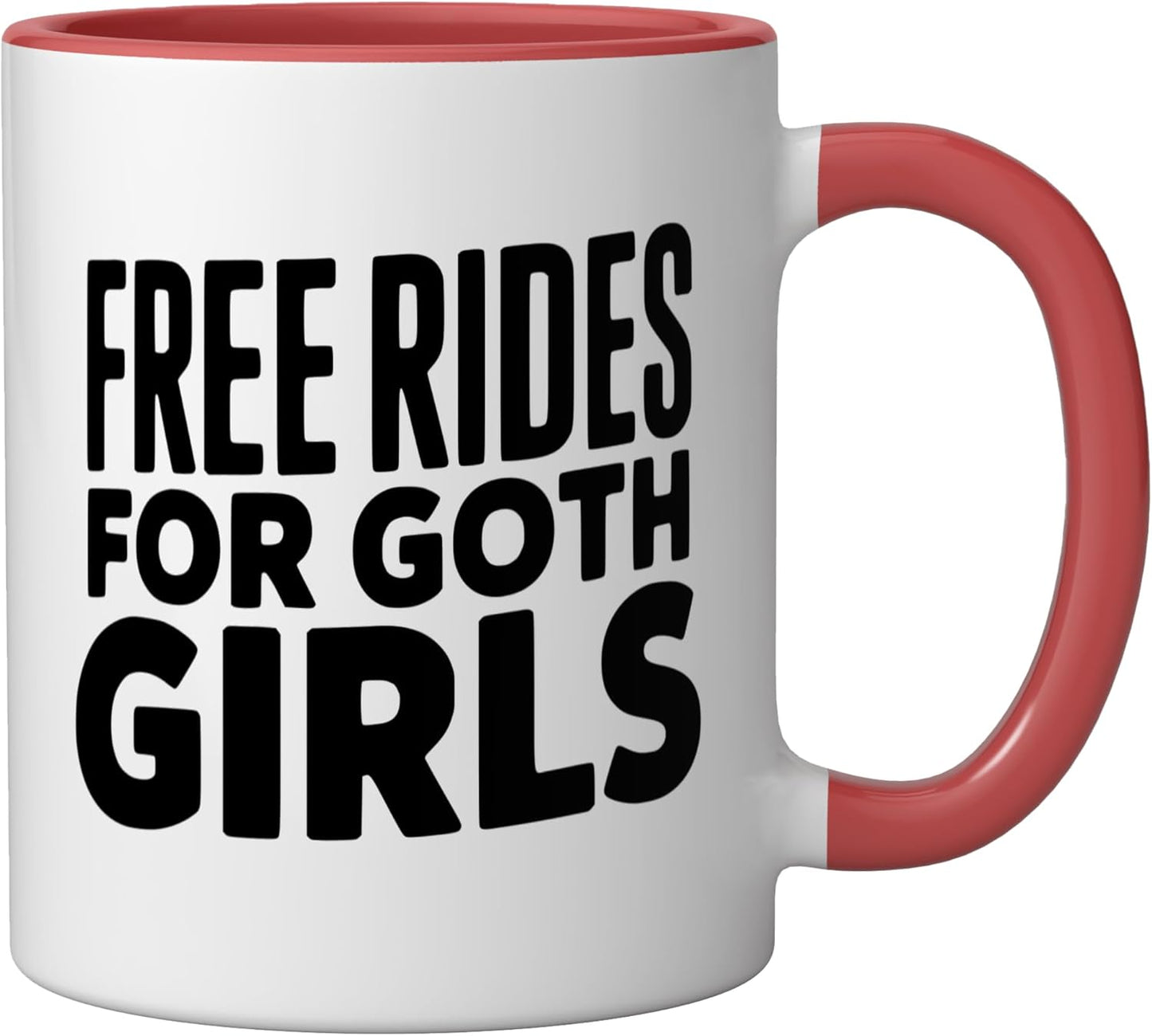 Taza Cerámica para Chicas Góticas Roja/Blanca