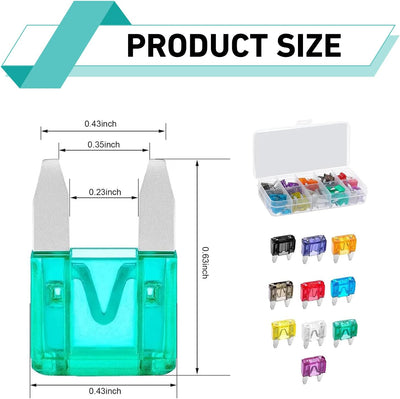 Kit 120 fusibles automotriz 2A-35A para coche, RV y motocicleta