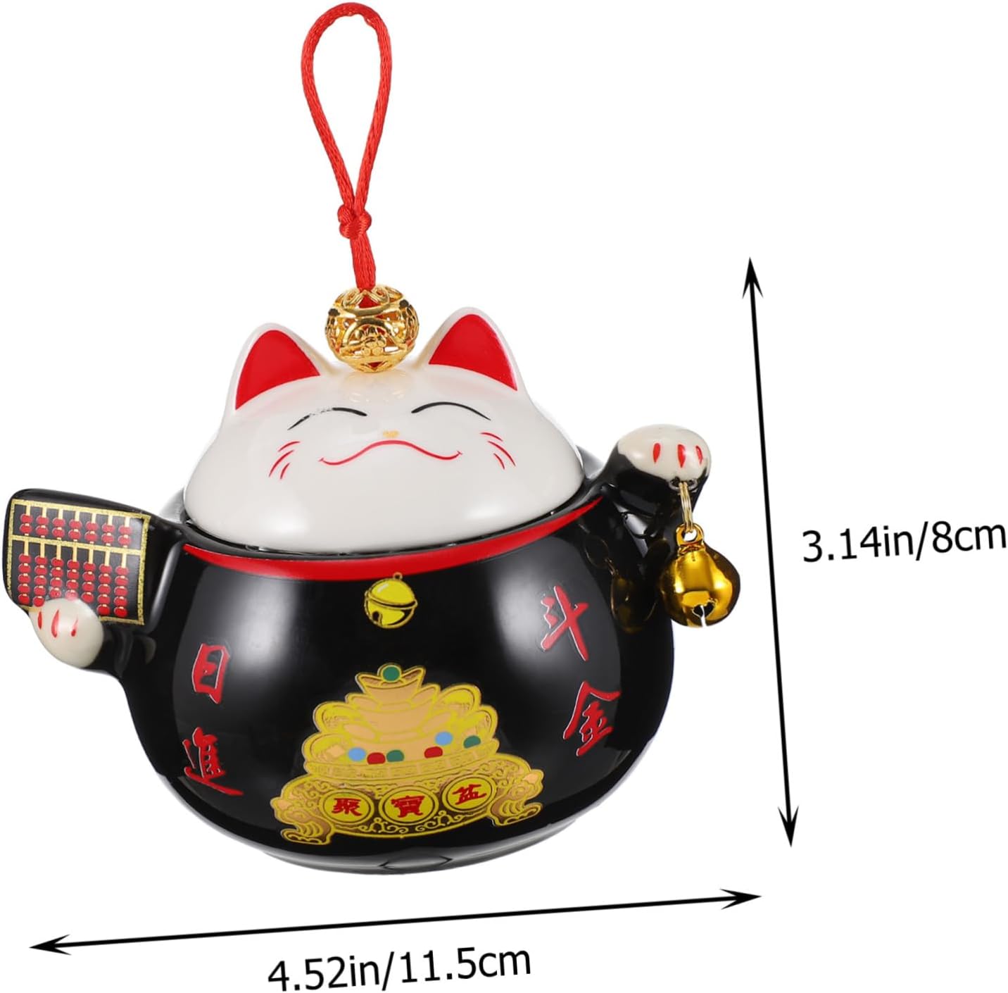 Tarro cerámica hervidor café té gato suerte decorativo