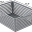 Cesta plástica gris organiz. 3 pzas almacenamiento