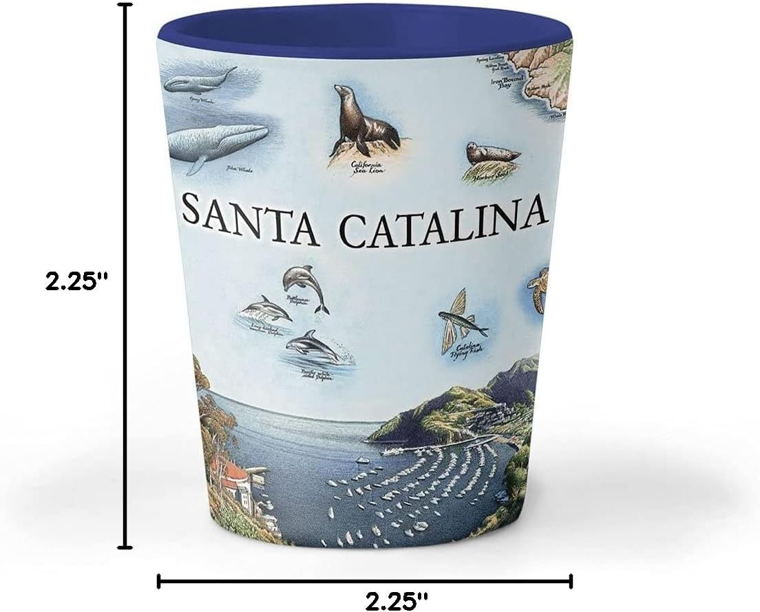 Vaso chupito cerámica mapa Santa Catalina