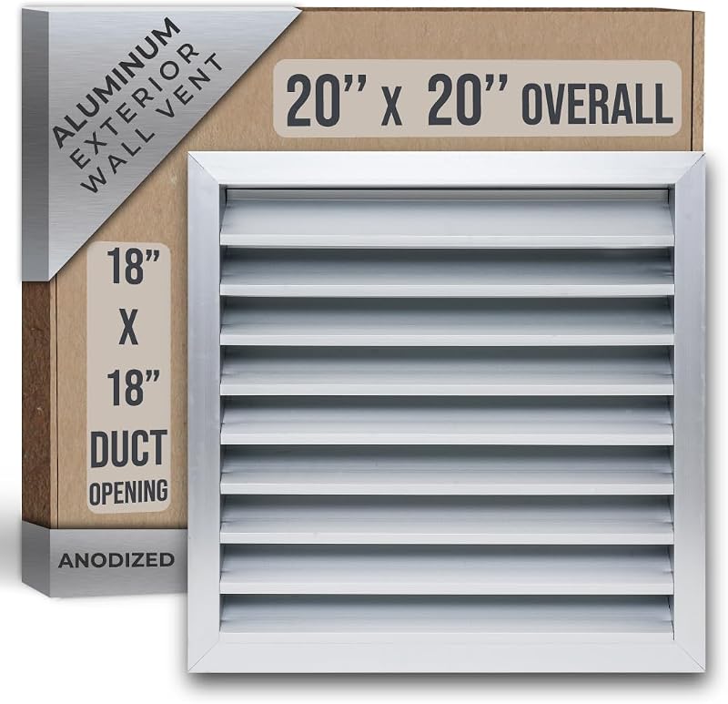 Rejilla ventilación exterior 18x18" resistente al agua